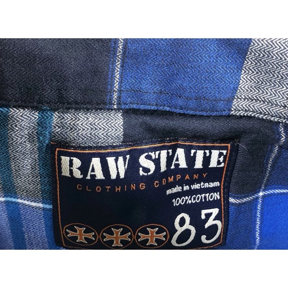 RAW STATE AFFLICTION Men's Button Down Shirt Short - Picture 10 of 10